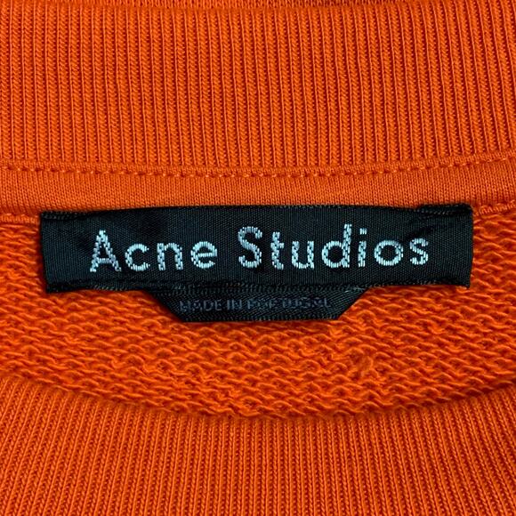 ACNE STUDIOS Size S Orange Cotton Oversized Sweatshirt - Picture 5 of 7